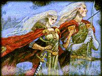 Wood Elves - Illustration Rebecca Guay. 1997 Wizards of the Coast, Inc. All Rights Reserved